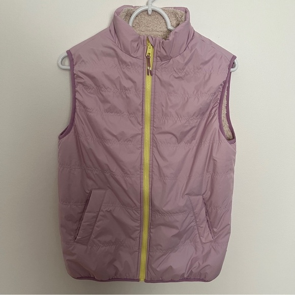 Athleta Girl Reversible So Toasty Sherpa Vest Light Purple size L/12 *L6 - Picture 2 of 5
